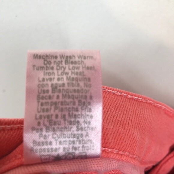 Current Elliott The Stiletto Faded Wagon Coral Red Jeans Skinny Ankle Crop 26 - Picture 14 of 15